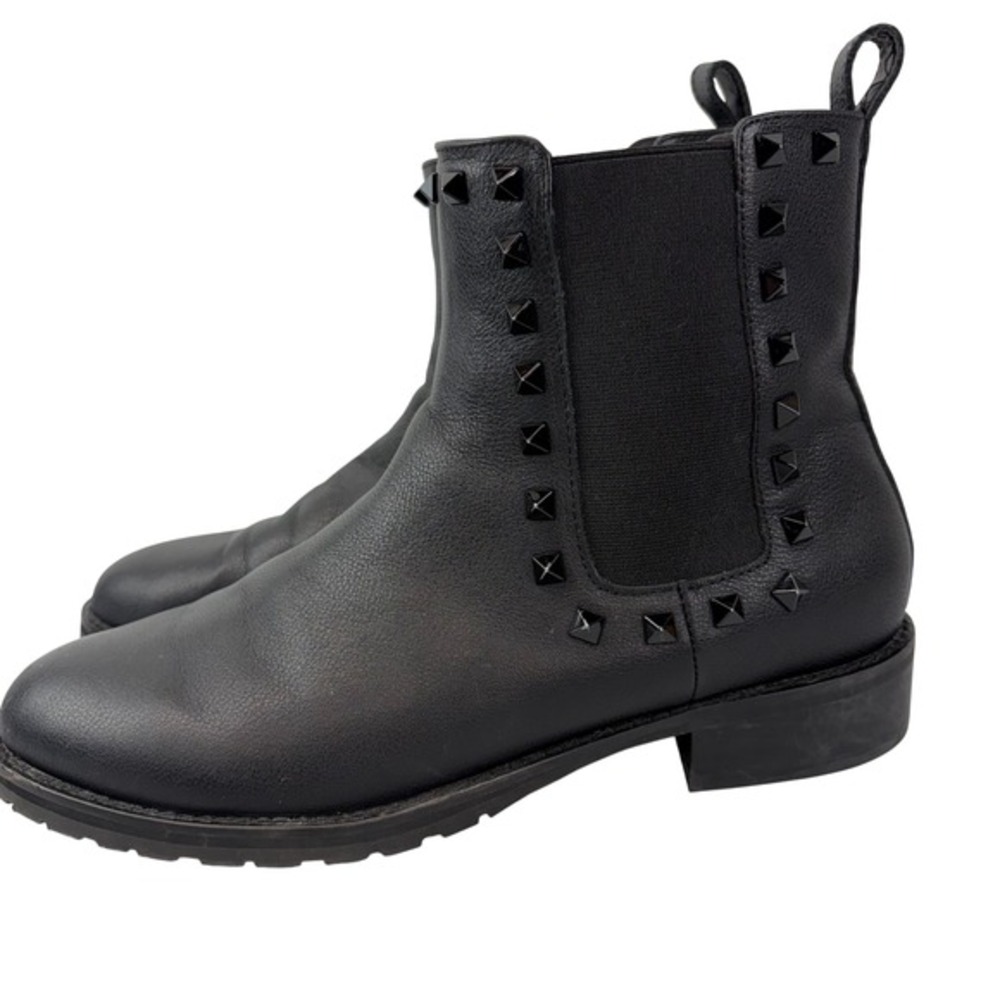 White House Black Market Women's Size 10 Black Leather Studded Chelsea Boots